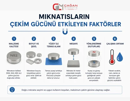 Mıknatısların Çekim Gücünü Etkileyen Faktörler