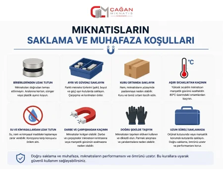 Mıknatısların Saklama ve Muhafaza Koşulları